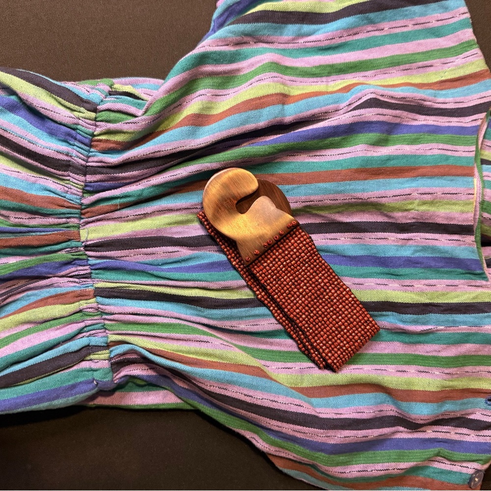 Vintage Striped Multi-Color Wide-Leg Jumpsuit - Picture 4 of 4